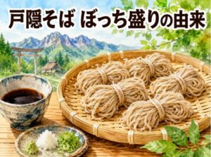 戸隠そば「ぼっち盛り」の謎を解明！束ねる盛り付けの由来と特徴【長野】