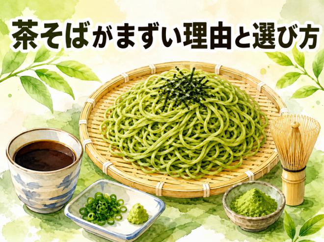 茶そばがまずい理由は風味にあり！抹茶の特徴と味が薄い蕎麦の選び方