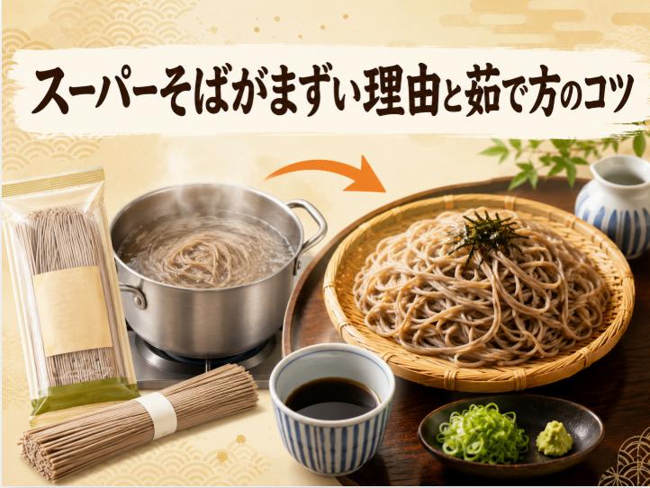 市販のスーパーそばがまずい理由と美味しくする茹で方のコツ