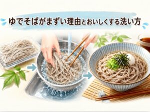 スーパーのゆでそばがまずい理由と市販茹で蕎麦を美味しくする洗い方
