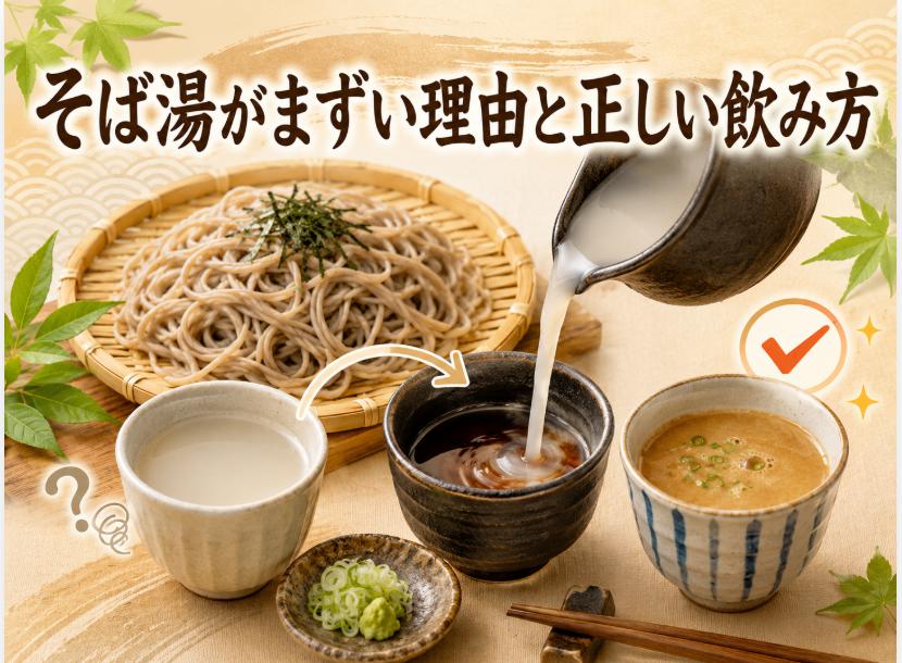 そば湯がまずい理由と正しい飲み方|蕎麦湯の成分・栄養を徹底解説